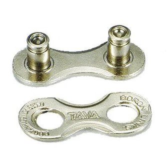 Ketting Sluitschakel Taya Zilver/Zwart Single Speed 1/8&quot; 